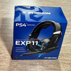 Phenom EXP 11 Gaming Headset for PS4 - Black and Blue
